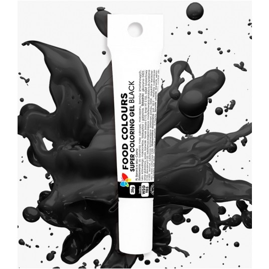 Barwnik żelowy w tubce czarny Food Colours 20g -zdjęcie numer 1