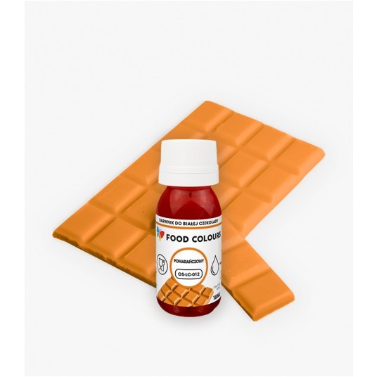 Barwniki w płynie do białej czekolady oraz mas tłustych pomarańczowy Food Colours 18g -zdjęcie numer 1