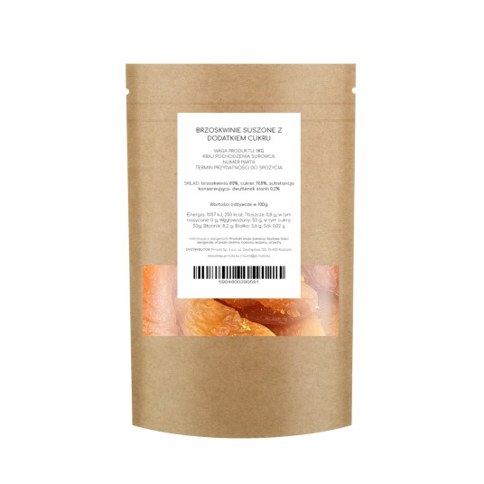 Brzoskwinie suszone z dodatkiem cukru 1kg