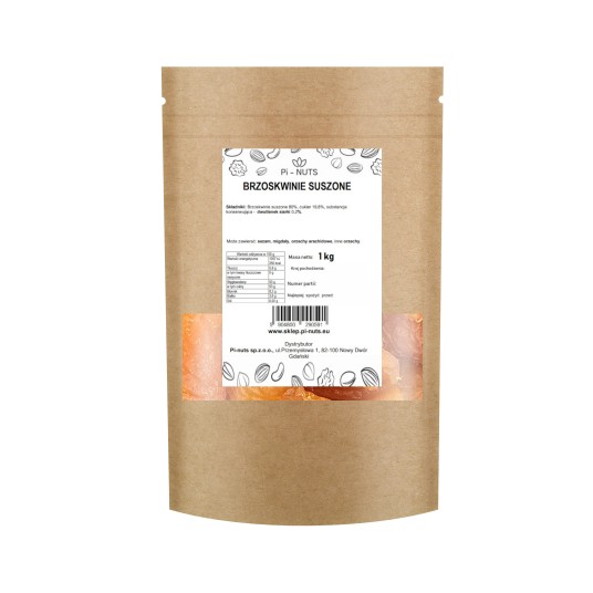 Brzoskwinie suszone z dodatkiem cukru 1kg