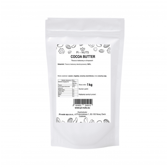 Cocaa butter - masło kakaowe w dropsach 1kg -zdjęcie numer 2