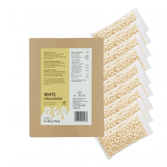 Czekolada biała dropsy w saszetkach 720g -zdjęcie numer 2