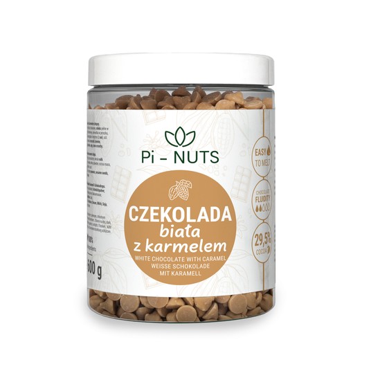 Czekolada biała z karmelem dropsy 600g -zdjęcie numer 1