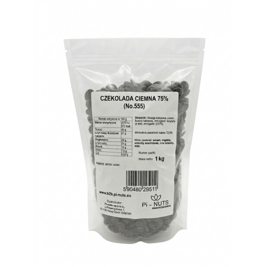 Czekolada ciemna 75% 1kg professional -zdjęcie numer 2