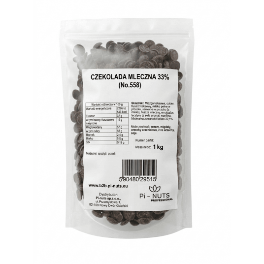Czekolada mleczna 33% 1kg professional -zdjęcie numer 2