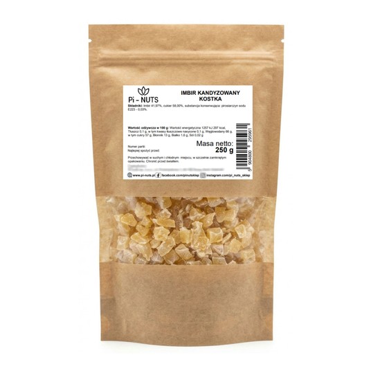 Imbir kandyzowany kostka 250g -zdjęcie numer 2