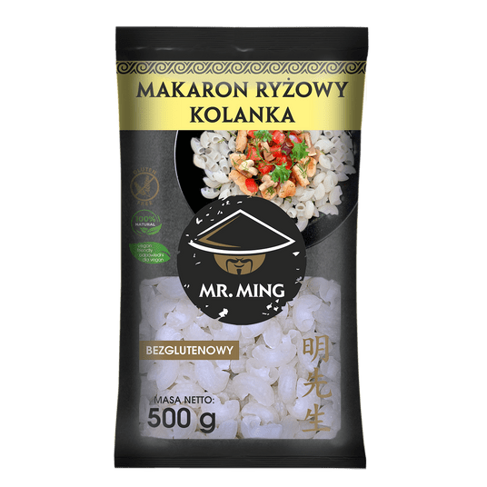 Makaron ryżowy kolanka Mr. Ming 500g -zdjęcie numer 1