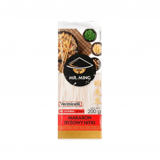 Makaron ryżowy nitki bezglutenowy 200g Mr. Ming -zdjęcie numer 1