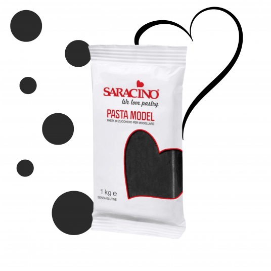 Masa cukrowa czarna Saracino 1kg -zdjęcie numer 1