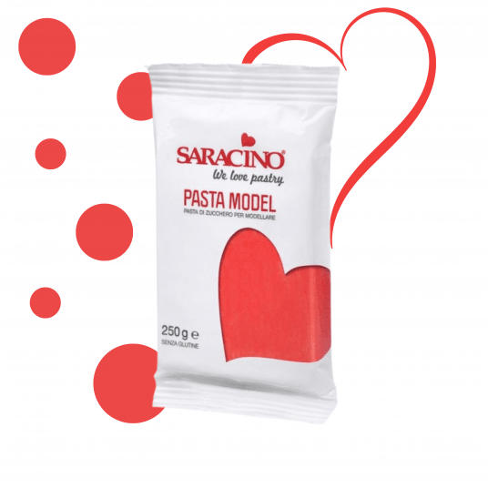 Masa cukrowa czerwona Saracino 250g -zdjęcie numer 1