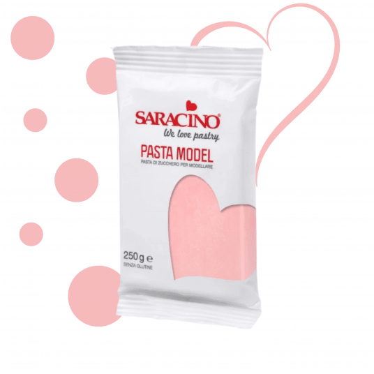 Masa cukrowa różowa Saracino 250g -zdjęcie numer 1