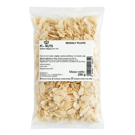 Migdały płatki 250g -zdjęcie numer 2