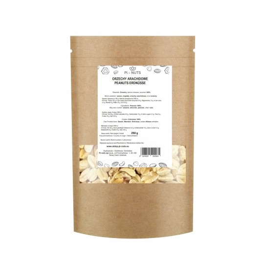 Orzechy arachidowe prażone, niesolone 250g -zdjęcie numer 2