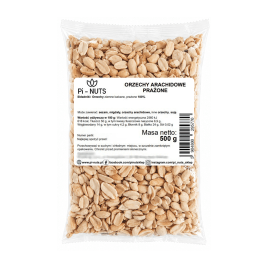 Orzechy arachidowe prażone, niesolone 500g -zdjęcie numer 2