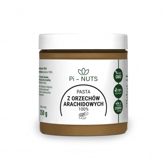 Pasta z orzechów arachidowych masło orzechowe 100% 250g -zdjęcie numer 1