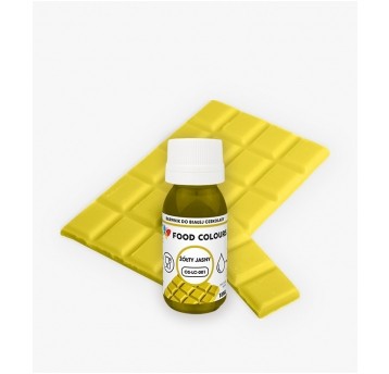 Barwniki w płynie do białej czekolady oraz mas tłustych żółty jasny Food Colours 18g