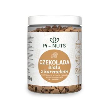 Czekolada biała z karmelem dropsy 600g