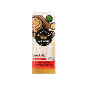 Makaron ryżowy nitki bezglutenowy 200g Mr. Ming