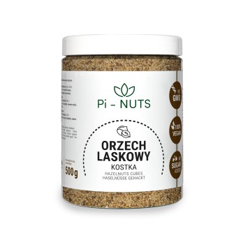 Orzechy laskowe blanszowane prażone kostka 500g